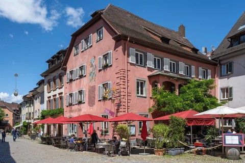 Gasthaus zum Löwen, Fauststube, facade, the famous Dr Faust once stayed here, Staufen im Breisgau,