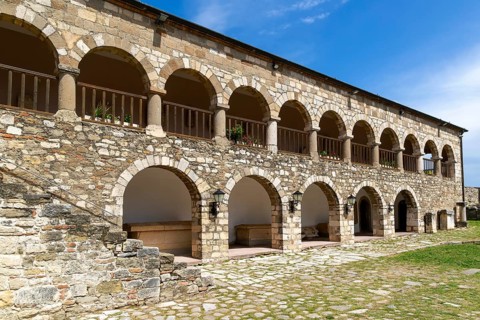 Monastery and archaeology museum, Apollonia Archaeological Park, Pojan, Albania, Europe