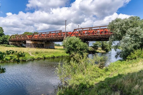 The Styrumer Ruhrbogen, along the Ruhr, just in front of the city limits of Duisburg, at the