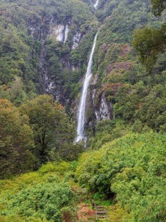 Waterfall Salto El Condor, Queulat National Park south of Puyuhuapi, Patagonia, Chile, South