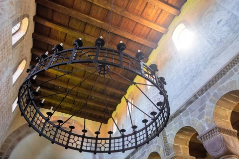Benedictine monastery Bursfeld on the Weser near Hannoversch Münden. Bursfelde Monastery is a