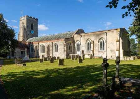 Village parish church of Saints Peter and St Paul, Kedington, Suffolk, England, UK