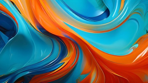 Background of softly flowing ribbons with color weaves intricately throughout the backdrop, AI
