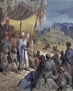 A friendly tournament during the third crusade in 1189, Historical, digitally restored reproduction
