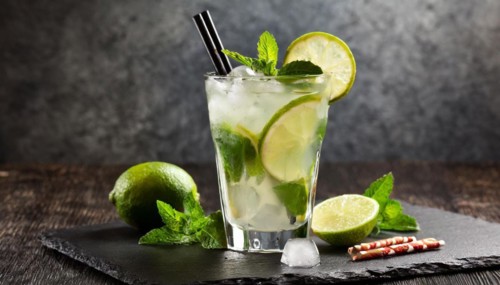Drink, alcohol, cocktail, a mojito, AI generated, AI generated