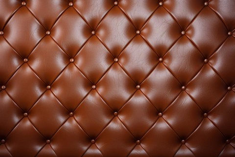 Brown leather upholstery close up. KI generiert, generiert, AI generated
