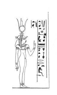 Isis, a goddess of Egyptian mythology. She was the goddess of birth, rebirth and magic, but also