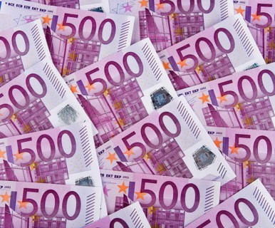 500 euro banknotes, currency of the European Union, Vienna, Austria, Europe