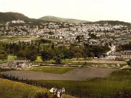 From South, Creiff, Crieff, Scotland, Historical, digitally restored reproduction from a 19th