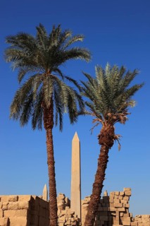 Luxor, Karnak Temple, obelisk in the temple complex in Karnak, Africa, Upper Egypt, UNESCO World