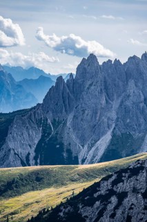 View from the Carnic main ridge to the Sesto Dolomites, Carnic Alps, Carinthia, Austria, Europe