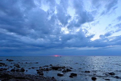 Natural beach with rocks on the island of Poel, Baltic Sea, Mecklenburg-Western Pomerania, Germany,