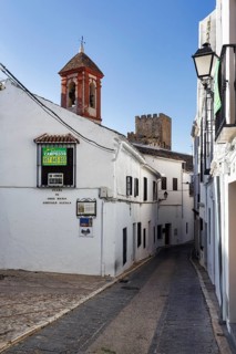 Narrow alley, Zuheros, Province of Córdoba, Cordoba, Andalusia, Spain, Europe