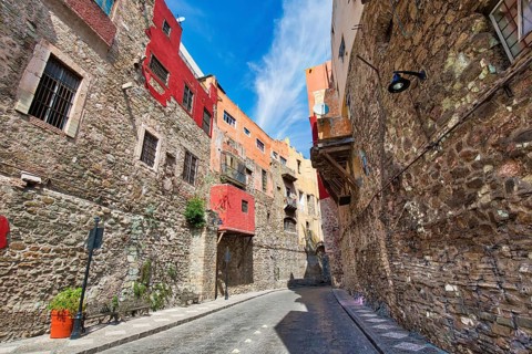 Guanajuato, Mexico, scenic old town streets, Central America