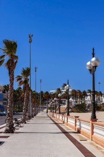 Promenade by the sea, Rota, Andalusia, Spain, Europe