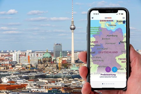 Warning day, 08.12.22 in Germany, first trial warning via cell broadcast, automatic alerting of the