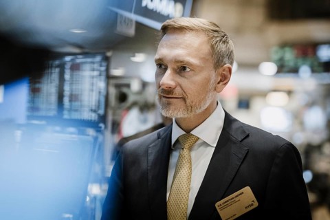 Christian Lindner (FDP), Federal Minister of Finance, photographed during a visit to the trading