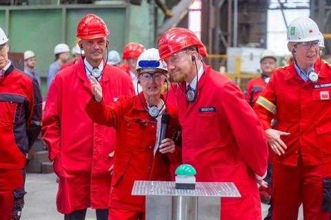Minister President Michael Kretschmer takes part in the inauguration of a hydrogen-capable forging