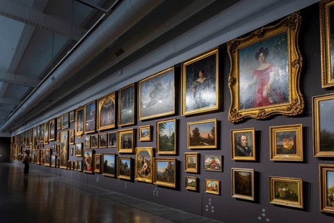 Anniversary exhibition on Caspar David Friedrich at the Albertinum. The painting The Cross in the