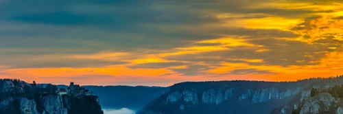 Werenwag Castle, Upper Danube nature park Park, Swabian Alb, Baden-Württemberg, Germany, Europe