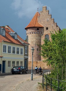 Nyborg medieval castle, built 1170, in Nyborg, Funen, Fyn, Fyn Island, Denmark, Scandinavia, Europe