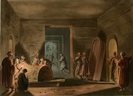 Historical Palestine, Tombs of the Kings of Judah, Historical, digitally restored reproduction from