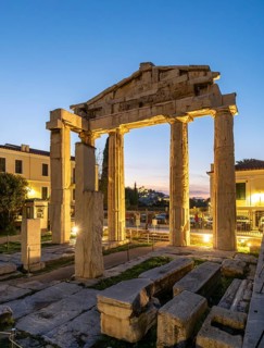 Gate of Athena Archegetis, Roman Agora, Athens, Greece, Europe