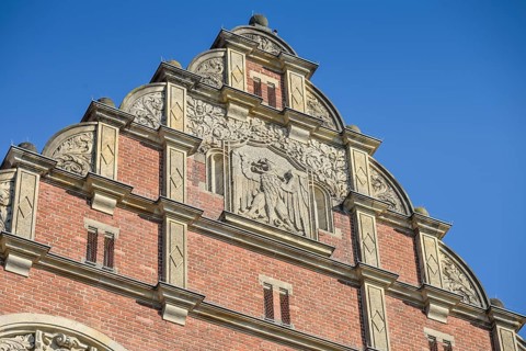 Facade of the old post office, main street, Schöneberg, Tempelhof-Schöneberg, Berlin, Germany,