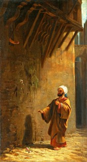 Street in Cairo, Painting by Carl Spitzweg, Historical, digitally restored reproduction from a 19th