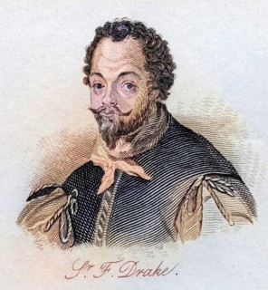 Sir Francis Drake c.1540 3-1596.vice-admiral. English privateer, navigator, slave trader and