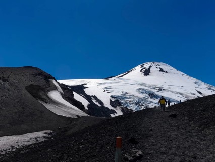 Landscape at the snow-covered Osorno volcano, Chile, South America