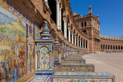Plaza de Espana (Spain Square), built in 1928 for the Ibero-American Exposition of 1929, landmark