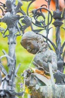 The Gänseliesel fountain is a market and ornamental fountain on the market square in front of the