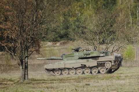 Leopard 2 A4 of the Norwegian Telemark Battalion, photographed as part of a Bundeswehr exercise