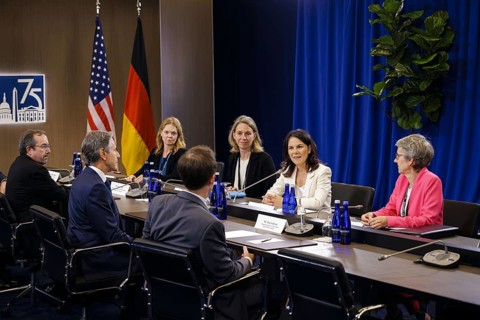 NATO summit meeting in Washington. Annalena Bärbock (Alliance 90/The Greens), Federal Foreign