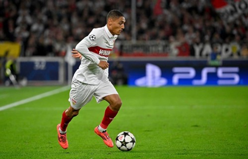 Enzo Millot VfB Stuttgart (08) Action on the ball Champions League, MHPArena, MHP Arena Stuttgart,