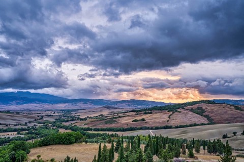 Landscape near Pienza, Tuscany, Italy, Europe