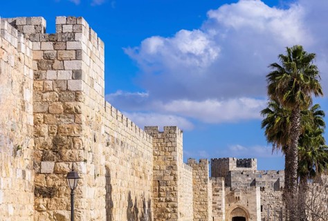 Israel, Jaffa Gate Jerusalem Old City that leads to Holy Sepulchre, Western Wall and Dome of Rock,