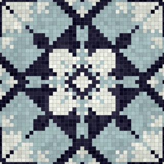 Mosaic tiles background, seamless vector pattern