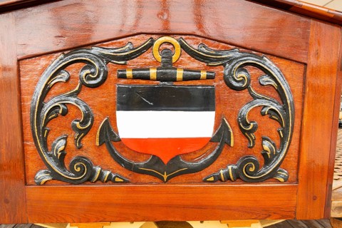 Ship detail, sailing ship, training ship Germany, Bremerhaven, Germany, Europe