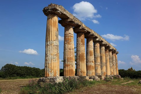 Metaponto, Metaponte, Doric hera temple, Tavole Palatine, Basilicata, Italy, Europe