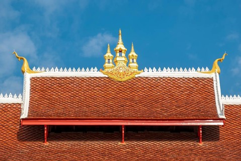 Roof of Wat Mai Suwannaphumaham Monastery, Luang Prabang, Laos, Asia