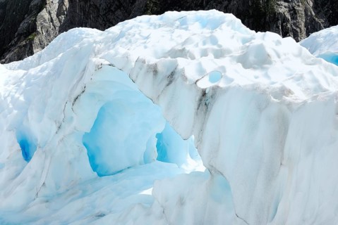 Ice cave, Fox Glacier, Westland National Park, South West New Zealand World Heritage Site, Southern
