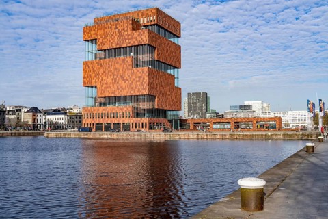 The MAS, Museum aan de Stroom, Museum am Strom, Bonapartdok, harbour basin, old harbour district,