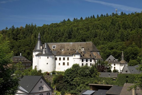 Clerf Castle, also known as Clervaux Castle, German Clerf or French Clervaux, Luxembourgish Klierf,