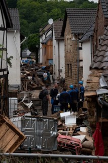 Flood in North Rhine-Westphalia, the village of Iversheim on the Erft was almost completely flooded