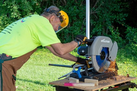 Southfield, Michigan USA, 13 July 2024, St. David's Episcopal Church used chop saws to destroy