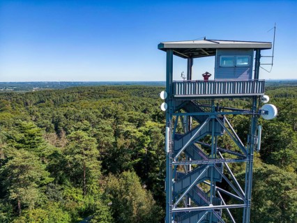 Fire watch tower on the Rennberg, near Flaesheim, Haltern am See, in the Haard forest area, one of