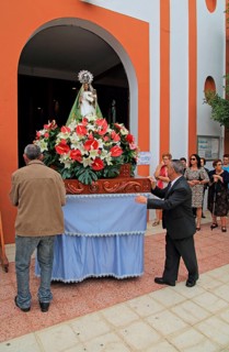 Fiesta procession Nuestra Senora de la Candelaria, Gran Tarajal, Fuerteventura, Canary Islands,