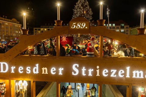The Dresden Striezelmarkt is a Christmas market in Dresden. It has been held in Advent since 1434,